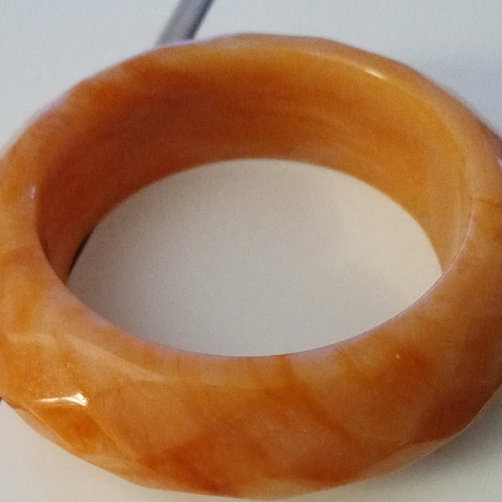 Chic Orange Marbled Bangle